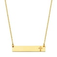 thumbnail image 1 of 14k Gold ID With Religious Faith Cross Chain Necklace Chain Necklace for Women and Men - 3.0 Grams, 1 of 2