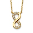 thumbnail image 1 of 14k Solid Yellow Gold Infinity Symbol Cubic Zirconia With 2inch Ext Necklace 18 Inch 5.06mm Wide Pendant Necklace for Wo, 1 of 2
