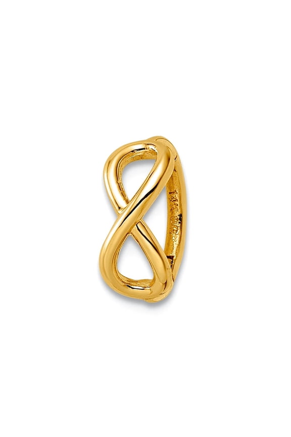14k Gold Infinity Symbol Cartilage Ring 4.68mm Wide Body Piercing Ring for Women - .6 Grams