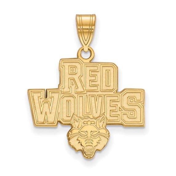 14k Gold LogoArt Arkansas State University Red Wolves Large Pendant Q4Y006ASU