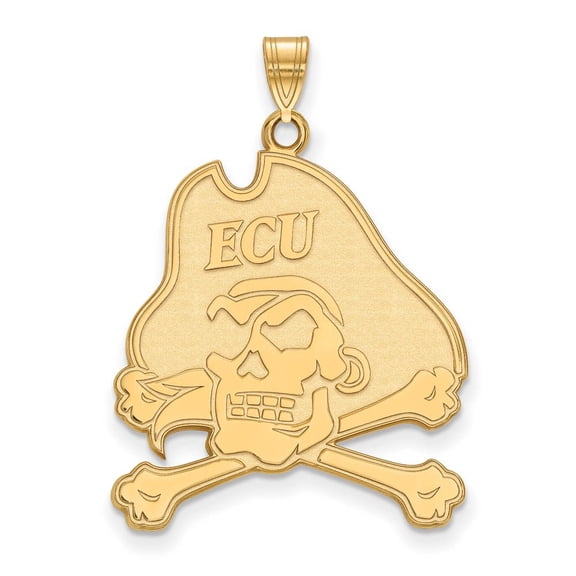 14k Gold LogoArt East Carolina University Pirate Extra Large Pendant Q4Y005ECU