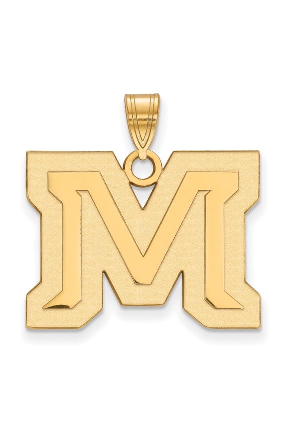 14k Gold LogoArt Montana State University Letter M Large Pendant Q4Y018MTU