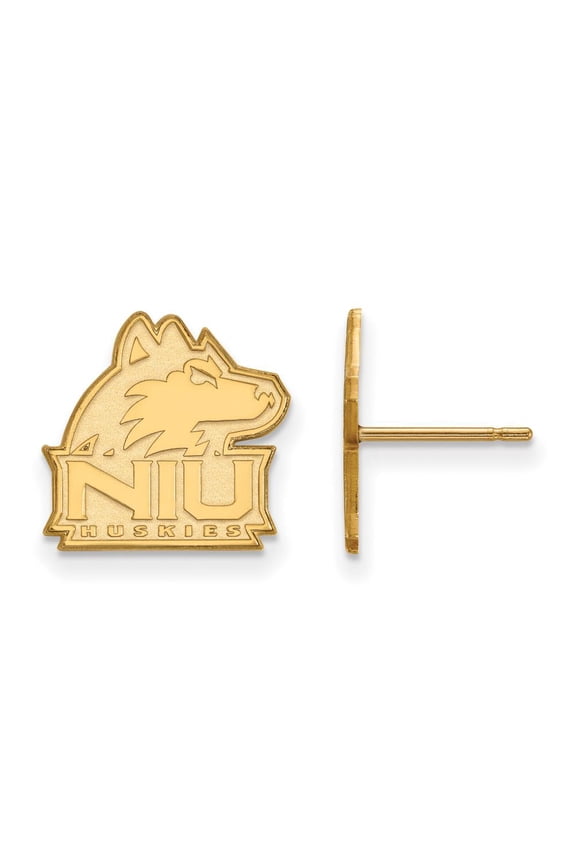 14k Gold LogoArt Northern Illinois University N-I-U Huskies Small Post Earrings Q4Y008NIU