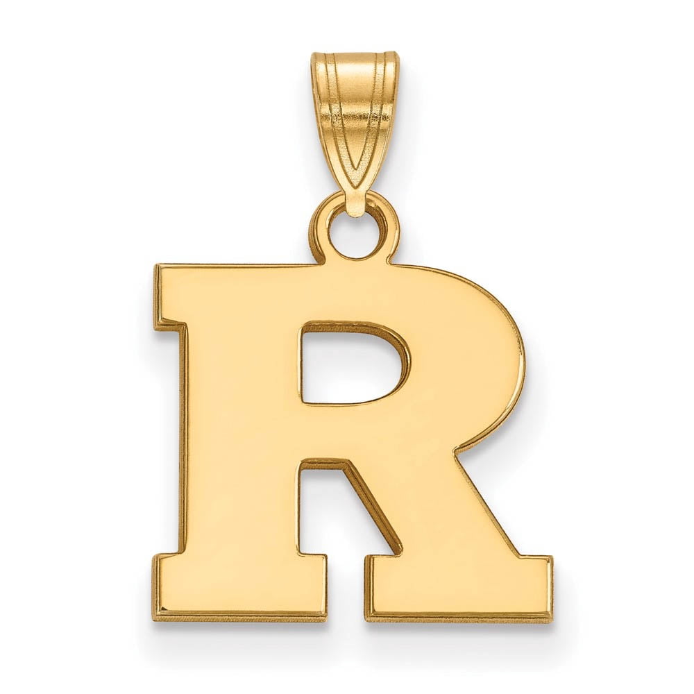 14k Gold LogoArt Rutgers University Letter R Small Pendant Q4Y001RUT ...