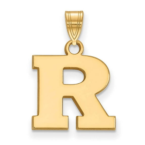 14k Gold LogoArt Rutgers University Letter R Small Pendant Q4Y001RUT