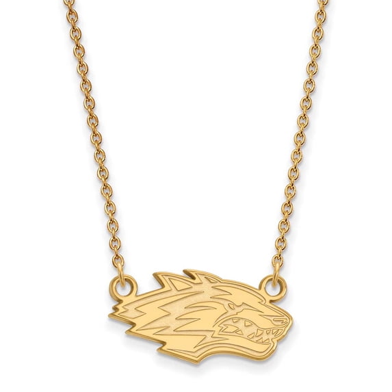 14k Gold LogoArt University of New Mexico Small Pendant 18 inch Necklace Q4Y008UNM-18
