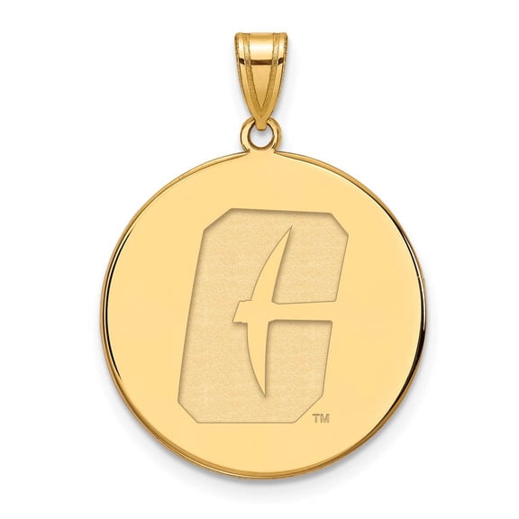 14k Gold LogoArt University of North Carolina at Charlotte 49ers Extra Large Disc Pendant Q4Y002UNCC