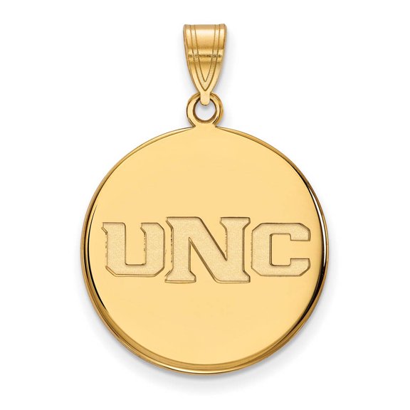14k Gold LogoArt University of Northern Colorado U-N-C Large Disc Pendant Q4Y001UNCO