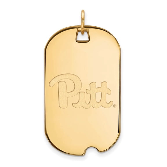 14k Gold LogoArt University of Pittsburgh Large Dog Tag Pendant Q4Y022UPI