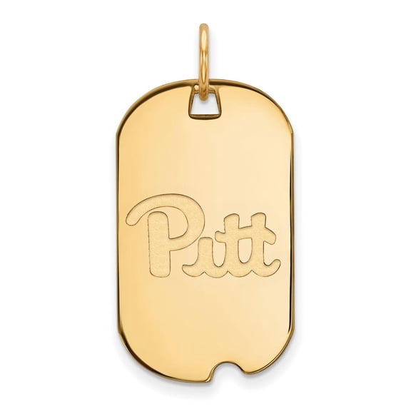 14k Gold LogoArt University of Pittsburgh Small Dog Tag Pendant Q4Y021UPI