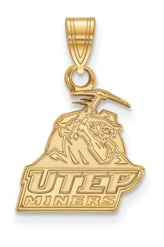 14k Gold LogoArt University of Texas at El Paso Miners Small Pendant Q4Y005UTE