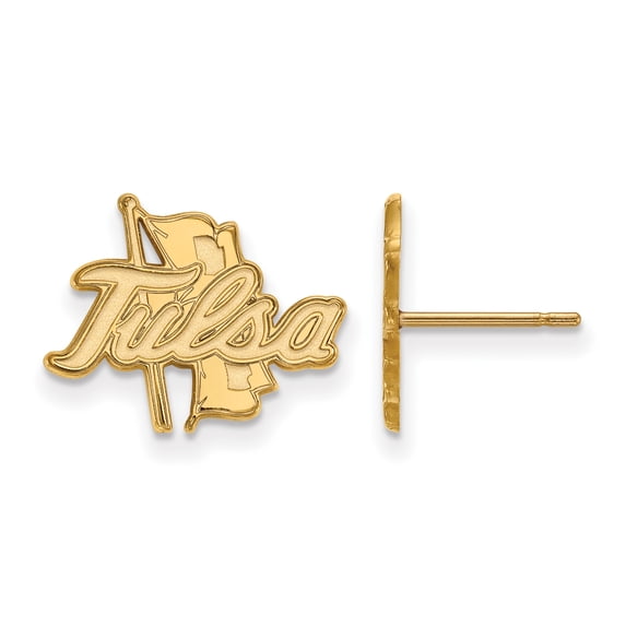 14k Gold LogoArt University of Tulsa Small Post Earrings Q4Y004UTL