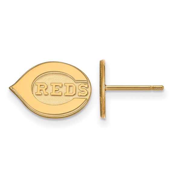 Women's Cincinnati Reds 14k Yellow Gold Extra Small Post Earrings