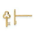 thumbnail image 1 of 14k Madi K CZ Key Post Earrings, 1 of 3