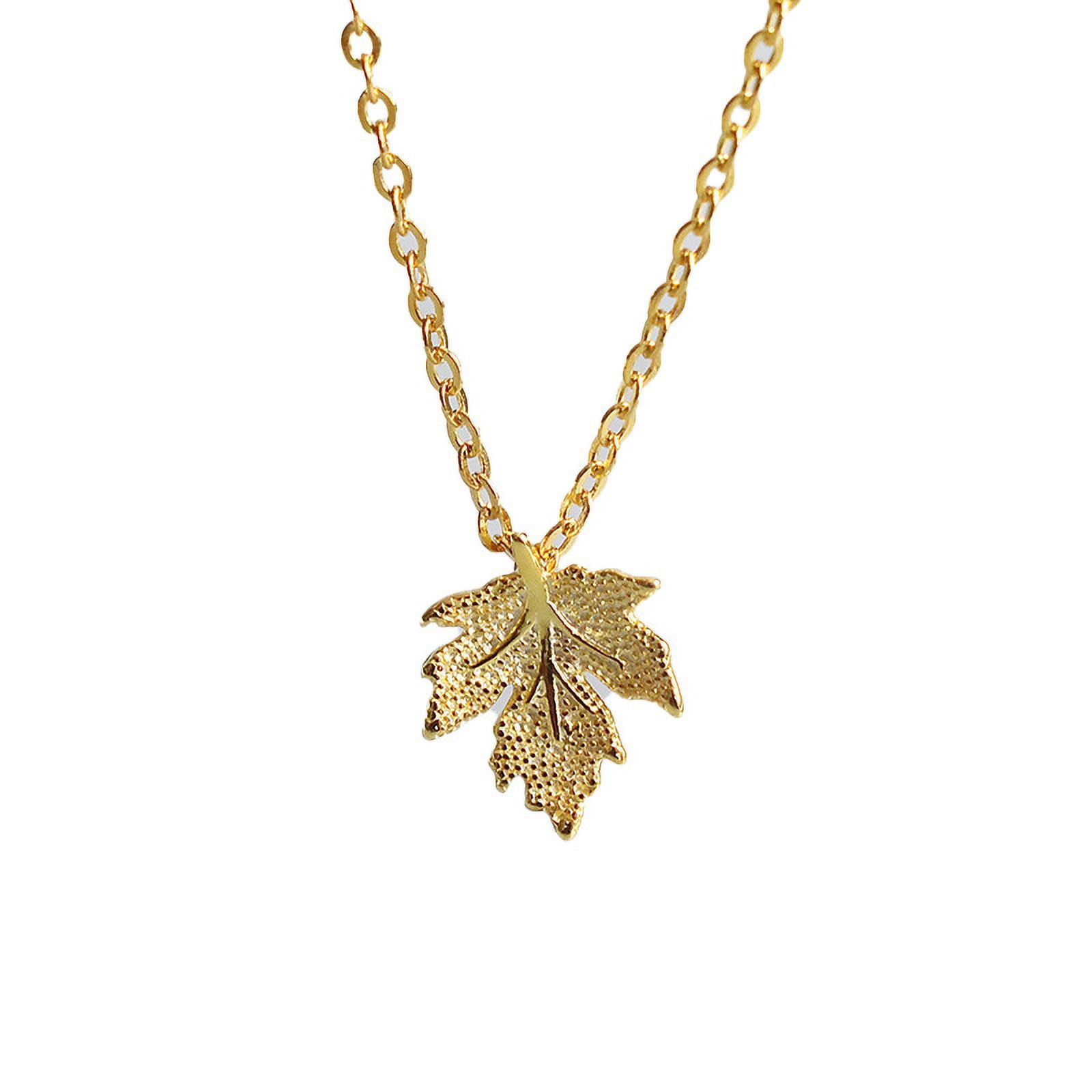 14k Gold Maple Leaf Necklace, Dainty Maple Leaf Egypt Ubuy