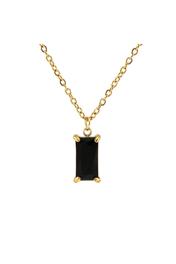 14k Gold Necklace for Women - Gold Filled Sterling Silver Chain - Hematite Gold Chain for Women