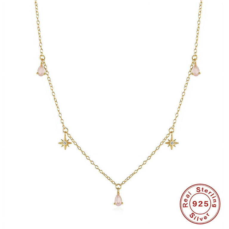 14K Yellow Gold-filled Necklace Blue Cubic Zirconia Marquise Pendant Necklace 14K Yellow Gold-filled Necklace Blue Cubic Zirconia Marquise Pendant Necklace