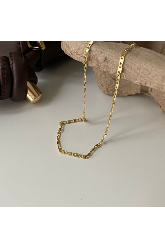 14k Gold Necklace for Women - Gold Filled Sterling Silver Chain - Plain Gold Chain for Women