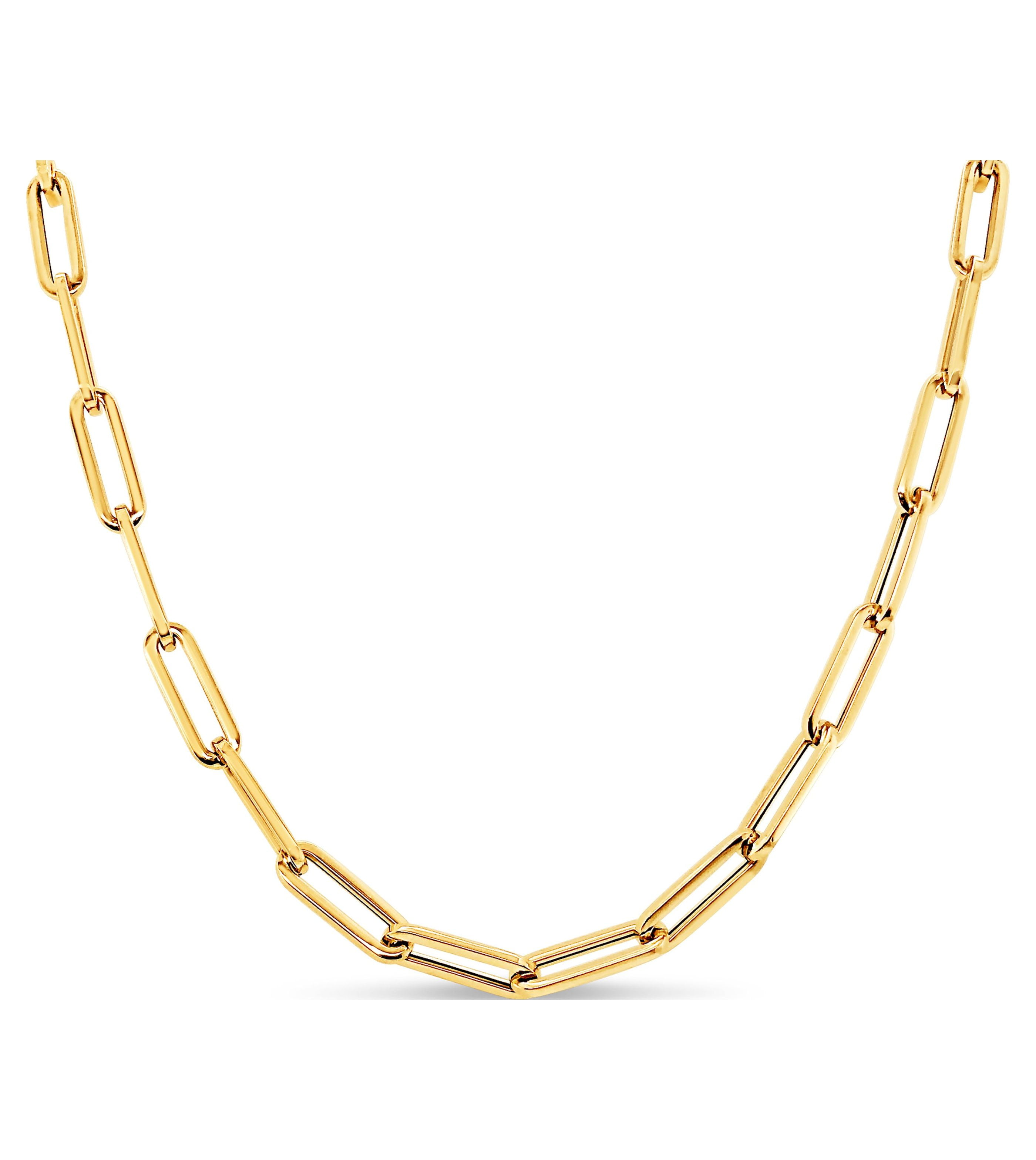 Paperclip Chain Necklace - Gold