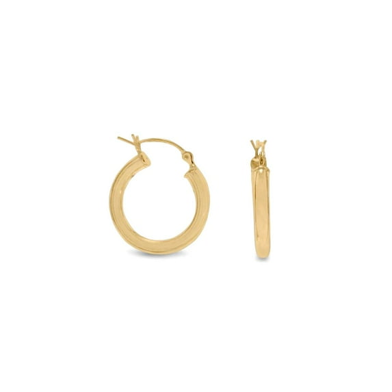 14k Gold Plated 925 Sterling Silver 3mm X 20 Mm Gold Plated Click Hoop 3mm X 20mm Earrings Hoop Earring for Women