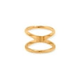 thumbnail image 1 of 14k Gold Plated 925 Sterling Silver Double Band Knuckle Ring Size 6 Ring for Women and Men, 1 of 2