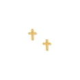 thumbnail image 1 of 14k Gold Plated 925 Sterling Silver Religious Faith Cross Stud Earrings 6mm X 4mm Stud Earring for Women, 1 of 2