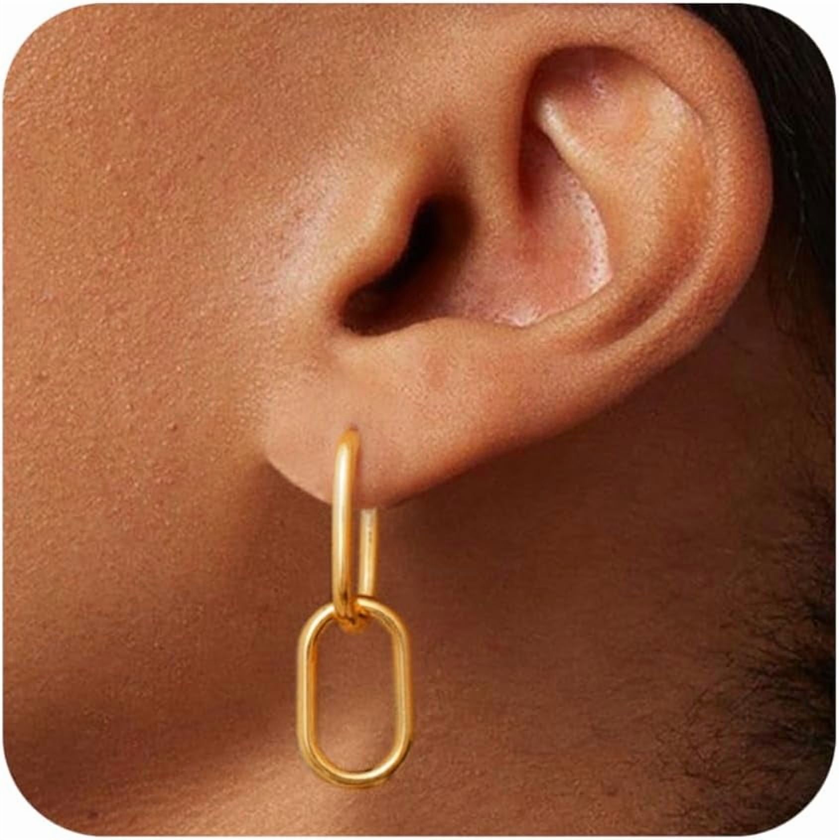 14K Gold Plated Women's Dainty Hoop Earrings - Hypoallergenic Trendy Jewelry For Gifts & Everyday Wear
