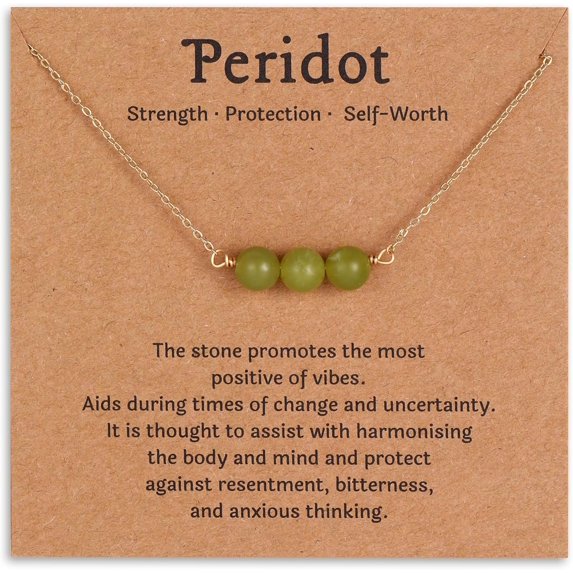 14k Gold Plated Handmade Natural Crystal Healing Necklace Positive Energy Motivation Gifts for Women