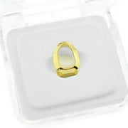 14k Gold Plated Open Face Grillz Single Cap Top Hollow K9 Canine Tooth Hip Hop Grills