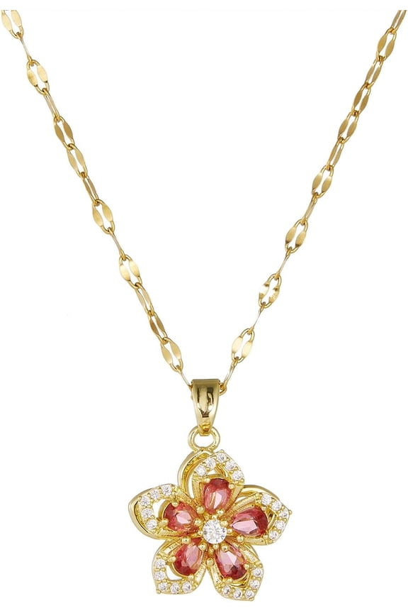 14k Gold Plated Solitaire Necklace for Women, Dainty Cz Pendant Chain Choker, Trendy Layered Gold Jewelry Gift for Her[c322]