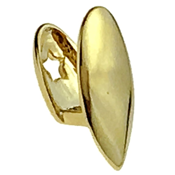 14k Gold Plated Vampire Fang Single Cap Top K9 Canine One Custom Tooth Dracula Teeth Grillz