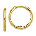 thumbnail image 1 of 14k Solid Yellow Gold Polished 1.45x14mm Hinged Hoop Earrings 13.3x14mm Wide 1.5mm Thick Hoop Earring for Women, 1 of 2