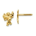 thumbnail image 1 of 14k Gold Polished Cupid Threaded Post Earrings 7.5x4mm Wide Stud Earring for Women - .2 Grams, 1 of 2