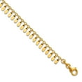 thumbnail image 1 of 14k Gold Polished Fancy Plus 1 In Ext. Anklet 9 Inch Anklet for Women - 3.1 Grams, 1 of 2