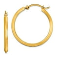 thumbnail image 1 of 14k Solid Yellow Gold Polished Hoop Earrings 26x25mm Wide 2.25mm Thick Hoop Earring for Women, 1 of 2