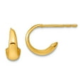 thumbnail image 1 of 14k Gold Polished Hoop Post Earrings 8.5x8mm Wide 4mm Thick Hoop Earring for Women - .8 Grams, 1 of 2