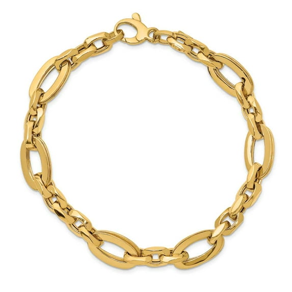 14k Gold Polished Link Bracelet