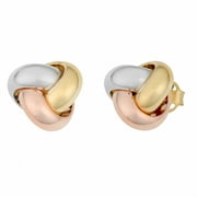 FREMADA KoolJewelry 14k Gold Polished Love Knot Earrings