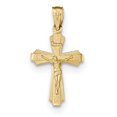 thumbnail image 1 of 14k Gold Polished Small Passion Crucifix Pendant, 1 of 3