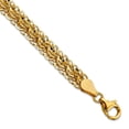 thumbnail image 1 of 14k Gold Polished Sparkle-Cut Fancy Link Bracelet 7.5 Inch 6.5mm Wide Link Bracelet for Women, 1 of 2