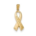 thumbnail image 1 of 14k Gold Polished Survivor Ribbon Pendant, 1 of 3