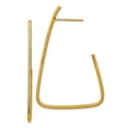 thumbnail image 1 of 14k Solid Yellow Gold Polished and Textured Fancy Post Long Drop Dangle Earrings Dangle Earring for Women, 1 of 2