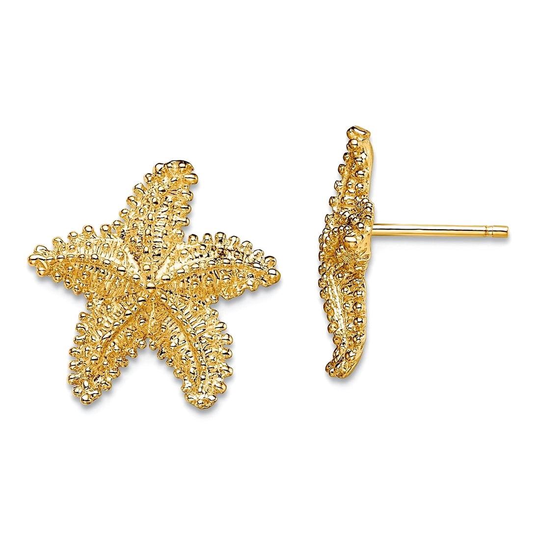 WCRAZYE Starfish Stud Earrings For Women - 14k Gold Plated Boho Beach Vacation Statement Jewelry