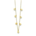 thumbnail image 1 of 14k Solid Yellow Gold Seven Dangle 4 Leaf Clovers With 2 In Extension Necklace 16 Inch 9mm Wide Pendant Necklace for Wom, 1 of 2