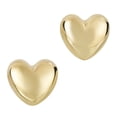 thumbnail image 1 of 14k Gold Shiny Puff Heart Shape Stud Earrings 7 x 8mm, 1 of 4
