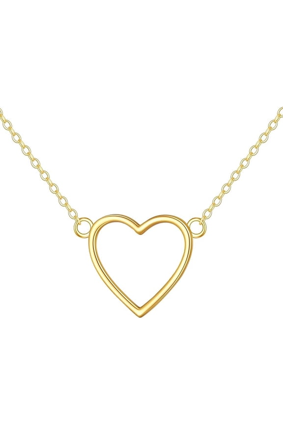 14k Gold Simple Circle Necklace Karma Pendant Necklace for Women Jewelry