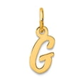 thumbnail image 1 of 14k Solid Yellow Gold Small Script Letter G Initial Charm 15mm Long 0.35mm Thick Pendant Necklace for Women, 1 of 2