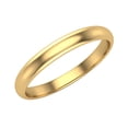 thumbnail image 1 of 14k Gold Solid 3 mm Plain Dome Classic Comfort Fit Wedding Ring Band, 1 of 1