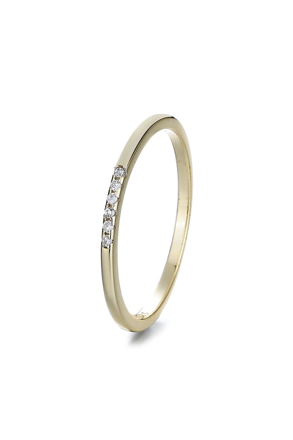 14K Gold Plated over Sterling Silver Stackable Band Rings with crystals from Swarovski