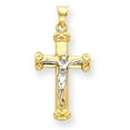 thumbnail image 1 of 14k Gold Two Tone Crucifix Pendant Charm, 1 of 1